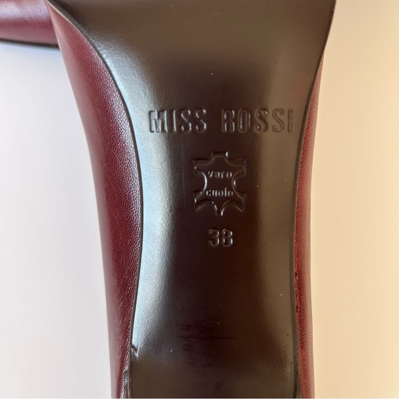 MISS ROSSI pointed leather pumps - Picture 9 of 12